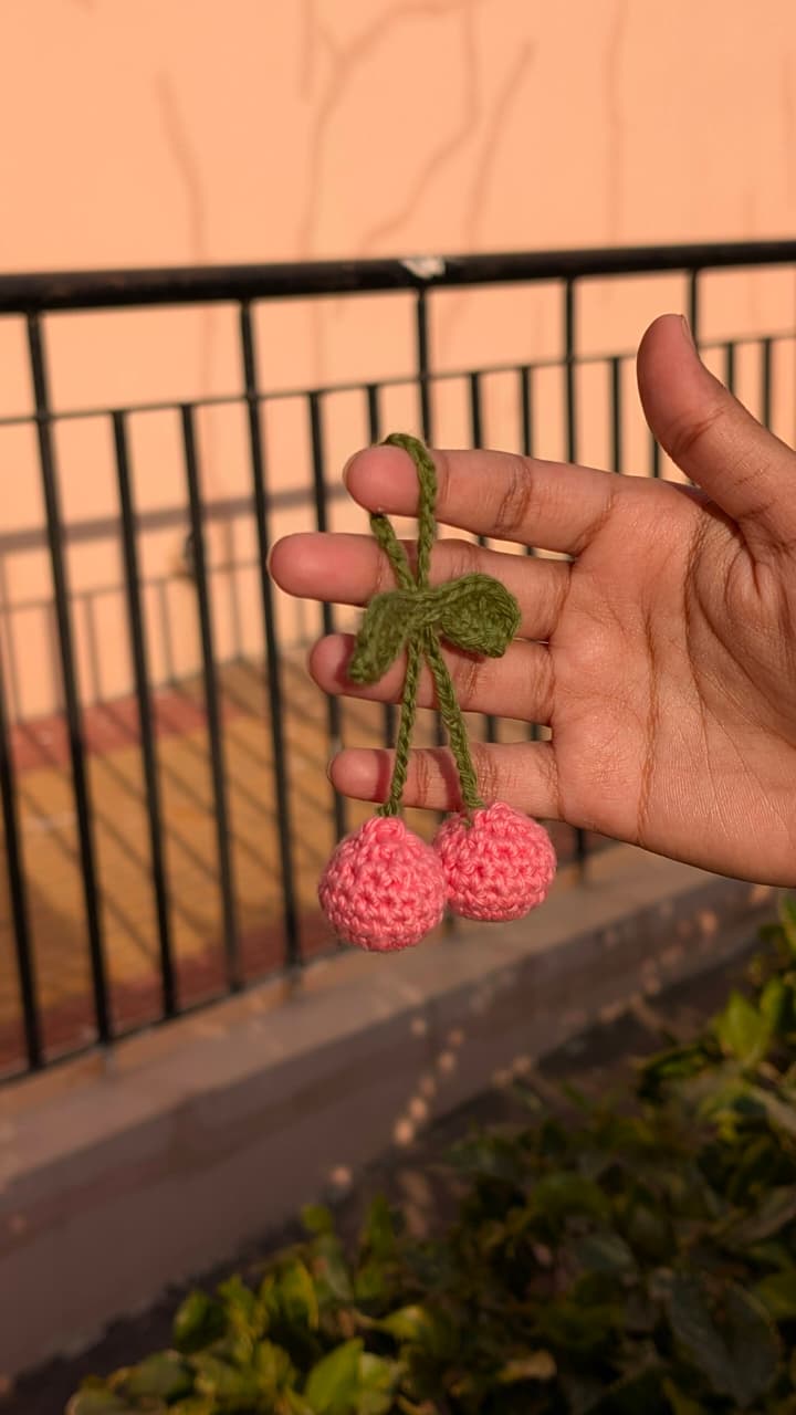 Crochet bag charm