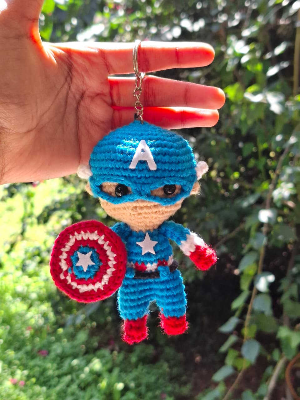 Captain America With Shield Keychain